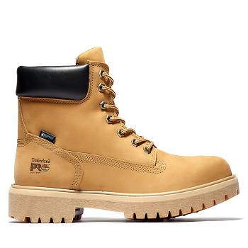 Timberland Férfi PRO Direct Attach 6" Soft Toe Vízálló Bakancs Teve